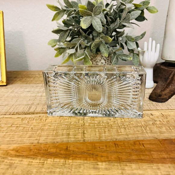 Antique Manganese depression glass triple ink well - Picture 8 of 12